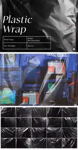 Plastic Wrap Overlays for Photoshop JPG