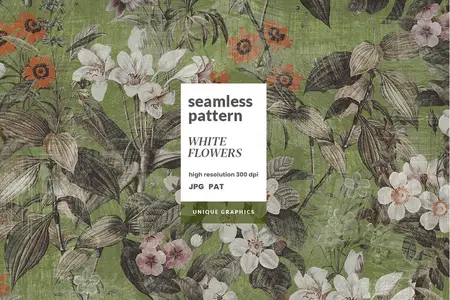 EE - White Flowers Pattern QFA7EHV