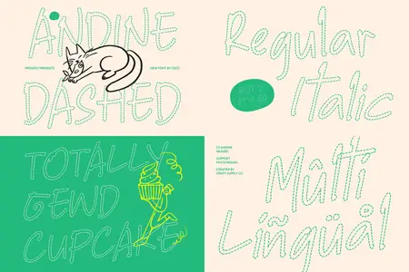 Andine Dashed Font