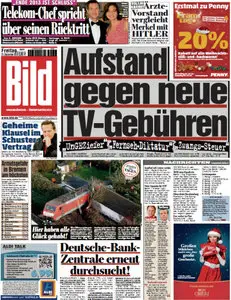Bild Zeitung vom 21 Dezember 2012