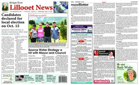 Bridge River Lillooet News – September 14, 2022