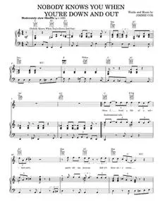 Nobody Knows You When You're Down and Out - Eric Clapton (Piano-Vocal-Guitar)