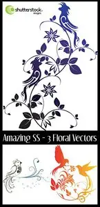 3 Floral Vectors