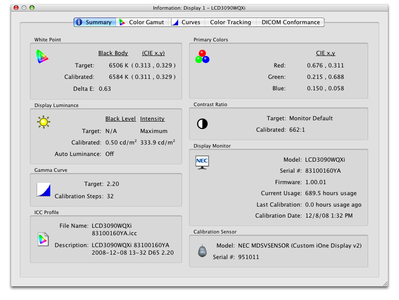 NEC SpectraView II v1.1.18 Mac OS X