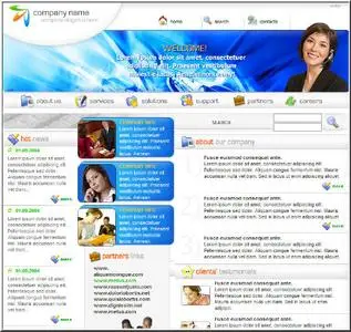 BoxedArt 18033: Flash site template - «Burst Solutions»