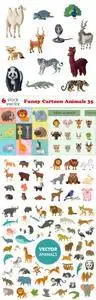 Vectors - Funny Cartoon Animals 35