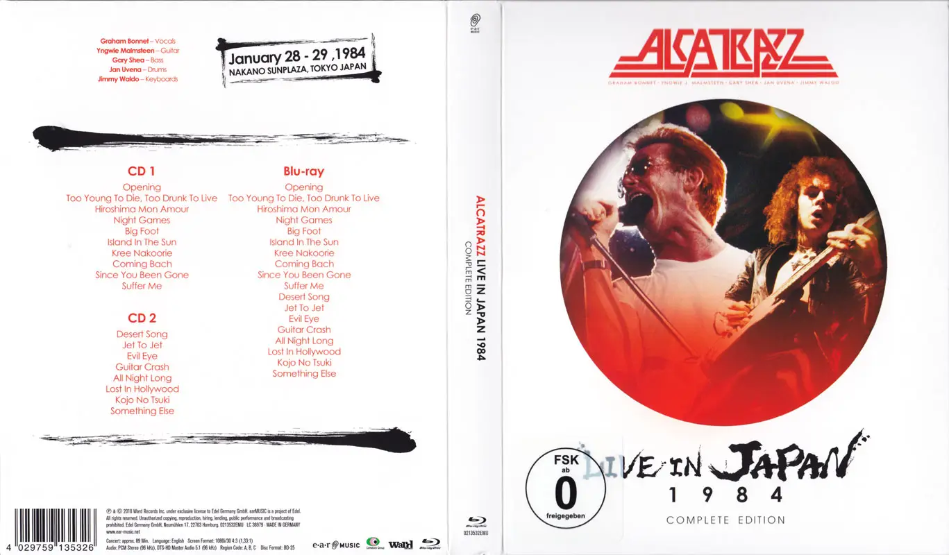 Группа Japan 1984. Live in Japan 1984 - complete Edition Alcatrazz. Alcatrazz no parole from Rock n Roll 1983. Alcatrazz Live in Japan 1984 LP Covers.