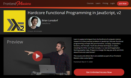 Hardcore Functional Programming in JavaScript, v2 (2020)
