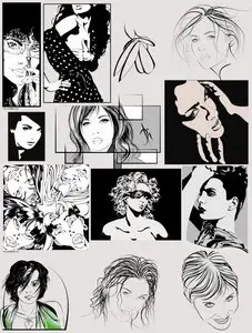 58 Girls in Sketch Lines