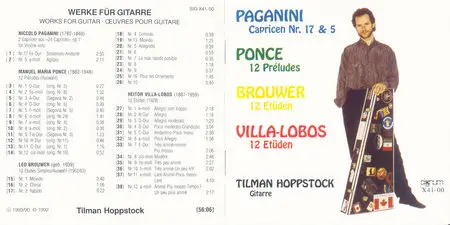 Tilman Hoppstock - Works For Guitar  (Paganini/Ponce/Brouwer/Villa-Lobos) (1992)
