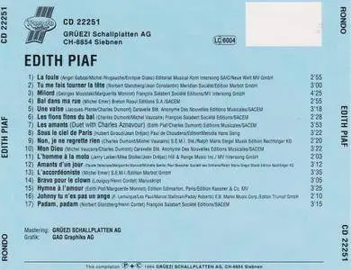 Edith Piaf - Greatest Hits (1994)