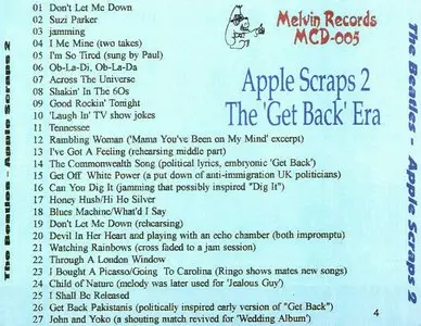 The Beatles - Apple Scraps 2: The ''Get Back'' Era (1998) {Melvin}