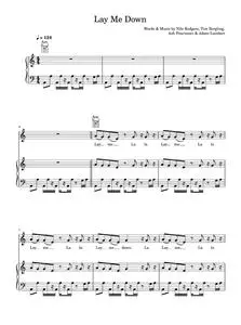 Lay Me Down - Avicii (Piano-Vocal-Guitar (Piano Accompaniment))
