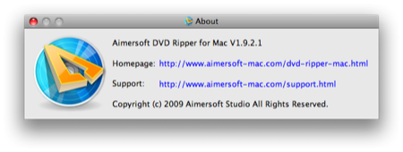 Aimersoft DVD Ripper 1.9.2.1 - (mac osX_intel&ppc)