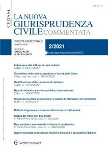 La Nuova Giurisprudenza Civile Commentata - Marzo-Aprile 2021