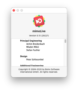mimoLive 5.10 macOS