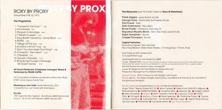 Frank Zappa & The Mothers - Roxy By Proxy (2014) {Zappa Records ZR 20017 rec 1973}