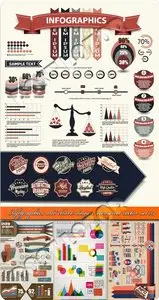 Infographics and chart design elements vector set 34