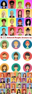 Vectors - Colored People Avatars 15