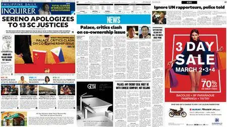 Philippine Daily Inquirer – March 02, 2018