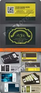 Elegant business cards vector 10