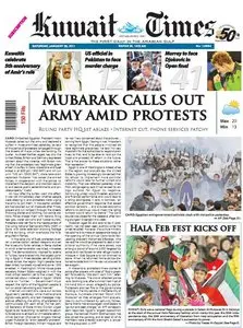 Kuwait Times - Saturday, January 29, 2011