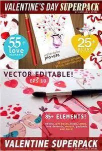 CreativeMarket - Valentine's day SUPERPACK