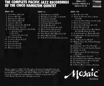 Chico Hamilton - The Complete Pacific Jazz Recordings Of The Chico Hamilton Quintet (1954-1959) {6CD Mosaic MD6-175 rel 1997}