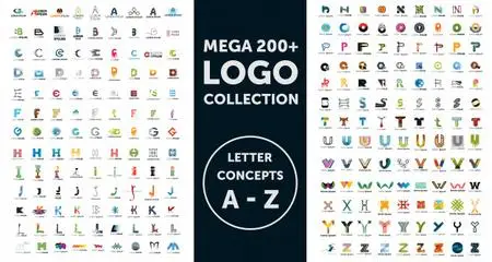 Mega +200 Logo Collection - Letter Concepts A-Z (Freepik)
