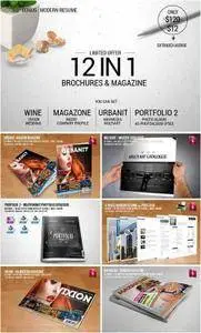 CreativeMarket - 12 in 1 Brochure & Magazine + Bonus