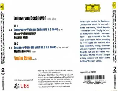 Vadim Repin, Riccardo Muti, Martha Argerich - Beethoven: Violin Concerto, "Kreutzer" Sonata (2007)