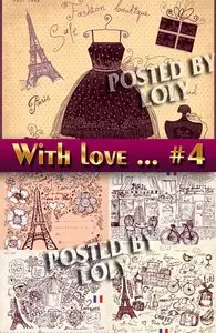 With love from Paris #4 - Stock Vector