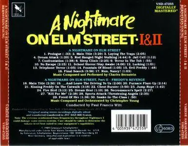 Charles Bernstein, Christopher Young ‎- A Nightmare On Elm Street I & II: Original Motion Picture Soundtracks (1989)