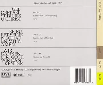 Rudolf Lutz, Chor und Orchester der J. S. Bach-Stiftung - Johann Sebastian Bach Kantaten N°25: BWV 29, 91, 175 (2018)