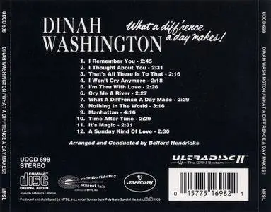 Dinah Washington - What A Diff'rence A Day Makes! (1959) [MFSL UDCD 698]