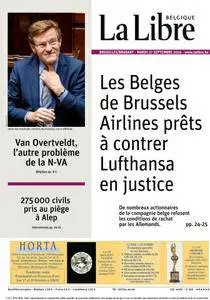 La Libre Belgique du Mardi 27 Septembre 2016