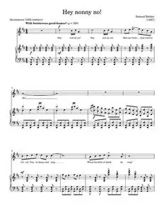 Hey nonny no! - Traditional (Piano Vocal)