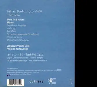 Philippe Herreweghe, Collegium Vocale Gent - William Byrd: Infelix ego (2014)