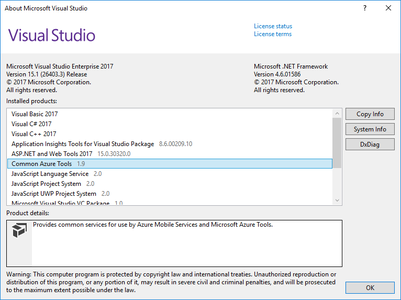 Microsoft Visual Studio 2017 version 15.1.26403.03