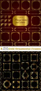 Vectors - Gold Ornamental Frames