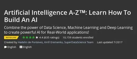 Udemy - Artificial Intelligence A-Z™: Learn How To Build An AI