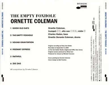 Ornette Coleman - The Empty Foxhole (1966) {Blue Note Japan SHM-CD UCCQ-5121 rel 2015} (24-192 remaster)