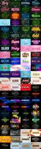 95 Editable Photoshop Text Effects Bundle