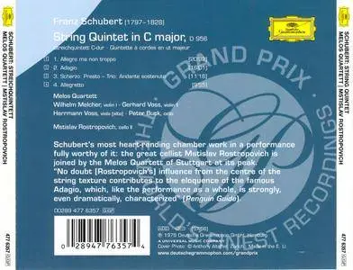 Melos Quartett Stuttgart, Mstislav Rostropovich - Franz Schubert: String Quintet (1978) Reissue 2007