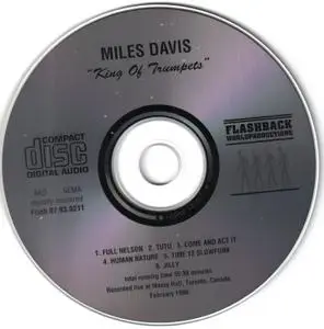 Miles Davis - King Of Trumpets, Live at Massey Hall Canada (1990) {Flashback 07.93.0211 rel 1993}