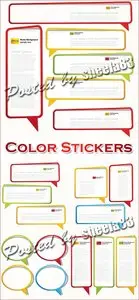 Color Stickers Vector 2