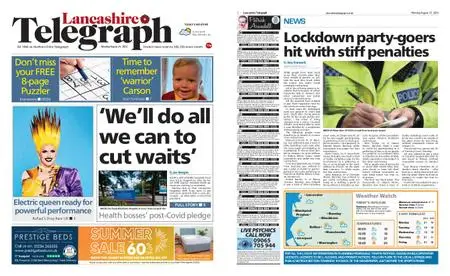 Lancashire Telegraph (Blackburn, Darwen, Hyndburn, Ribble Valley) – August 23, 2021
