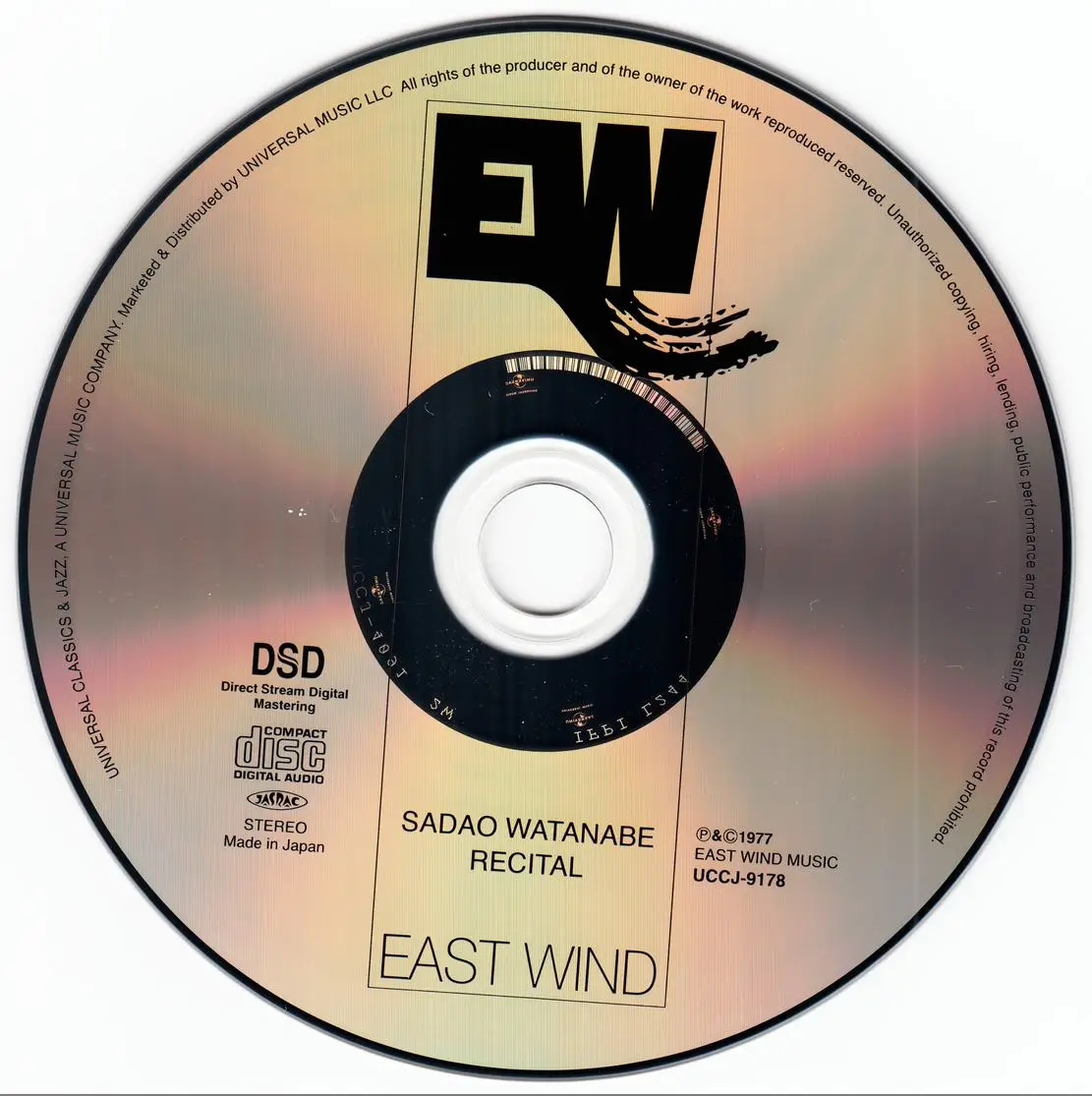 Sadao Watanabe - Recital (1976) {2015 DSD Japan East Wind Masters ...