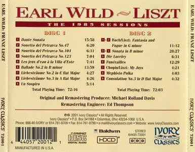 Earl Wild: Franz Liszt · The 1985 Sessions [2CD set] (REPOST - NEW RIP)