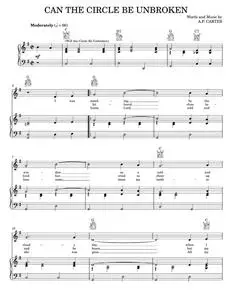 Can the circle be unbroken - The Carter Family (Piano-Vocal-Guitar)